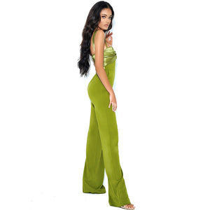 TETRANEURIS Satin Jumpsuit