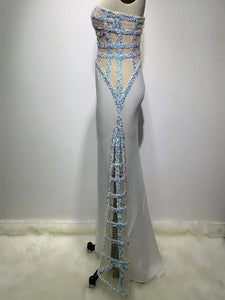 TODEA Sequin Mesh Long Dress
