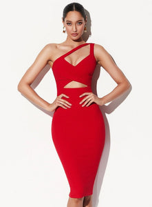 TRACHYMENE Bandage Midi Dress