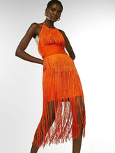 Load image into Gallery viewer, PERICALLIS Tassel Bandage Dress
