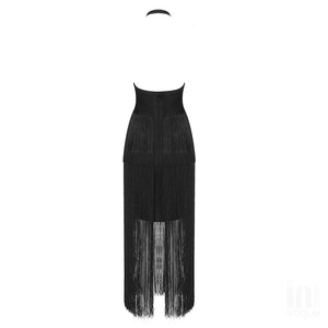 PERICALLIS Tassel Bandage Dress