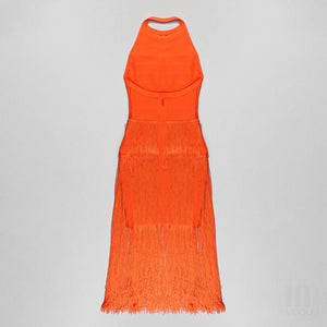PERICALLIS Tassel Bandage Dress