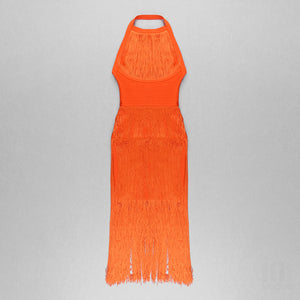 PERICALLIS Tassel Bandage Dress