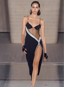TRIPETALEIA Bandage Side Slit Midi