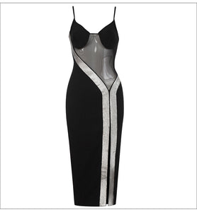 TRIPETALEIA Bandage Side Slit Midi