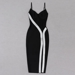 TRIPETALEIA Bandage Side Slit Midi