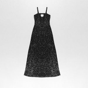 TROLLIUS Mesh Sequin Long Dress