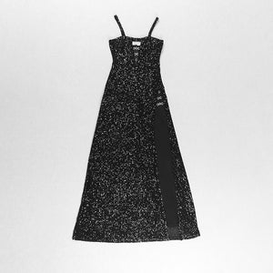 TROLLIUS Mesh Sequin Long Dress