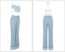 Load image into Gallery viewer, TSUGA Denim Top Pants Set
