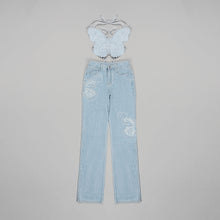 Load image into Gallery viewer, TSUGA Denim Top Pants Set
