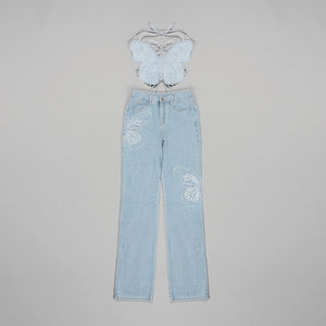 TSUGA Denim Top Pants Set