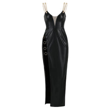 Load image into Gallery viewer, UMBELLULARIA PU Leather Dress
