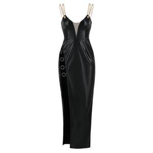 UMBELLULARIA PU Leather Dress