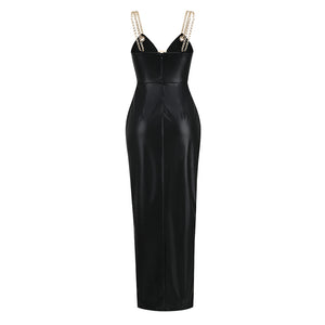 UMBELLULARIA PU Leather Dress