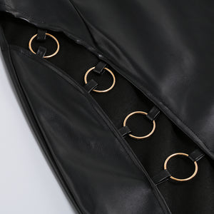 UMBELLULARIA PU Leather Dress